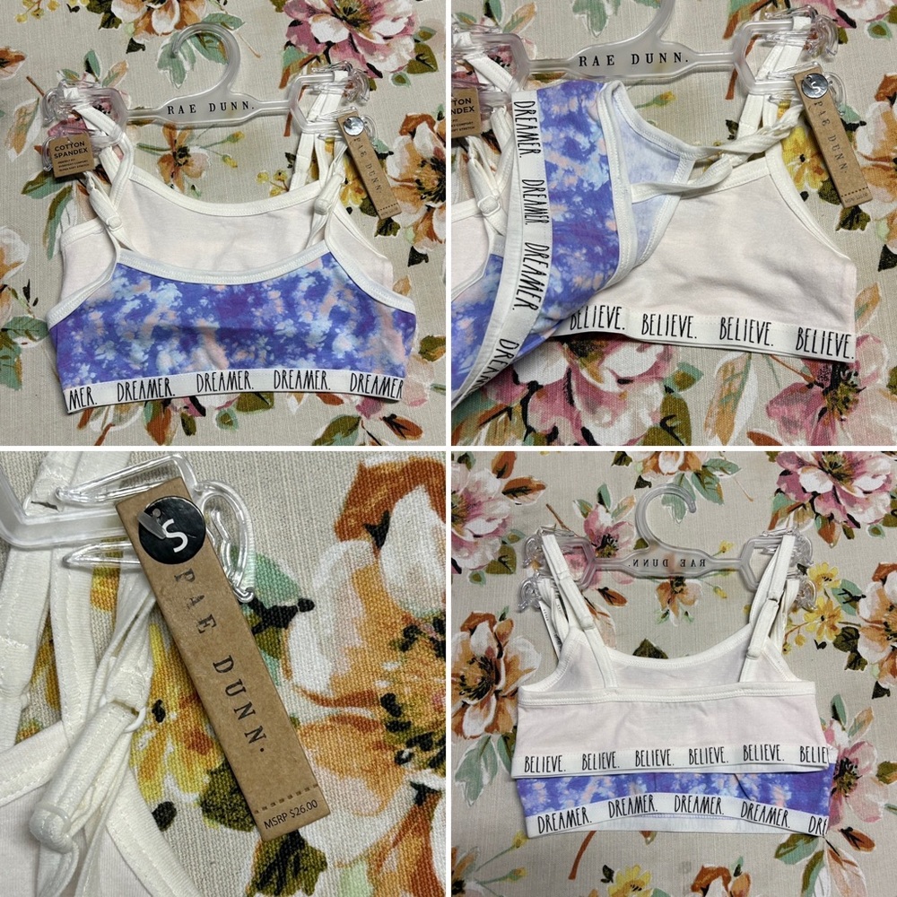 NWT! RAE DUNN Girls Bra Size Small